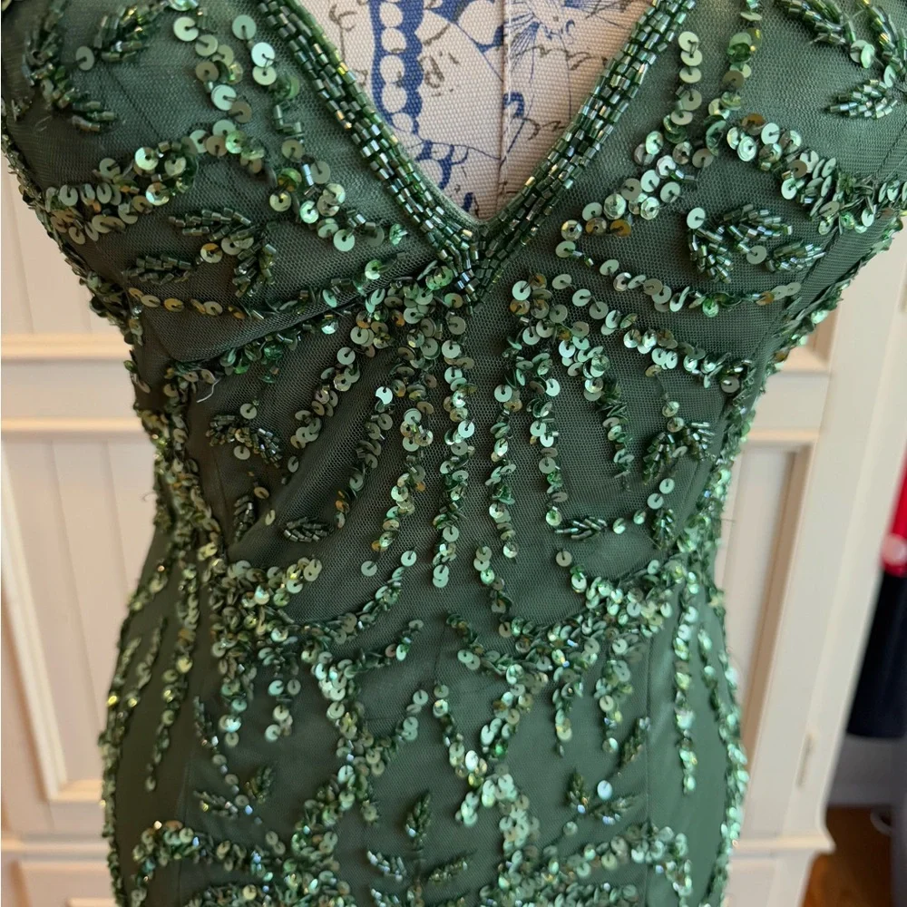 Elegant Green Prom Dress - Picture 7 of 9
